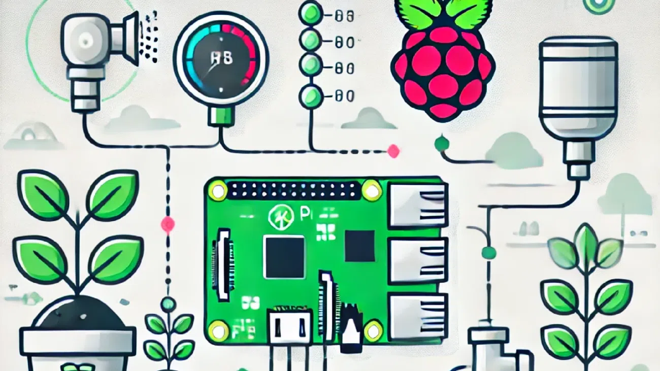 Image d'un système de jardinage intelligent basé sur un Raspberry Pi